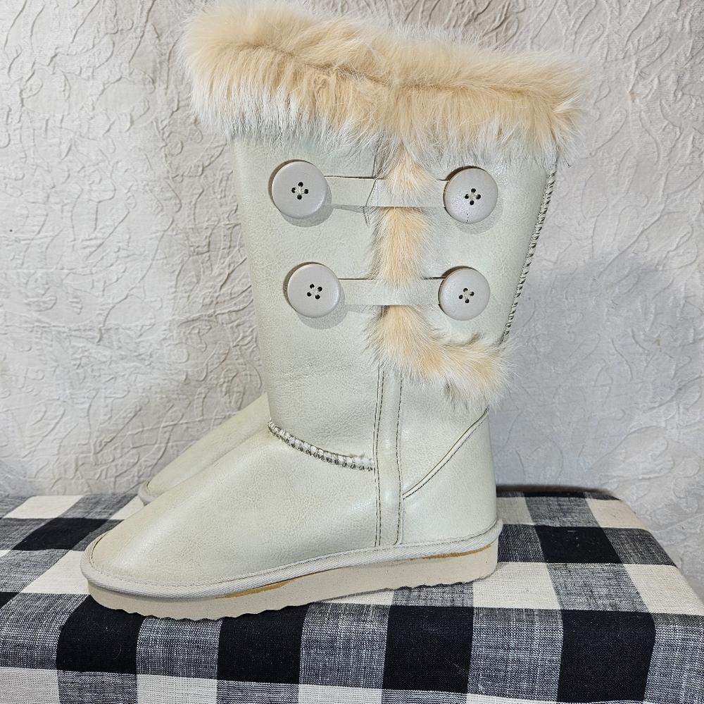 Silver Dew Elegant Genuine Fur Boots